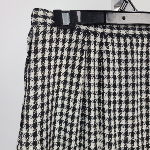 Mister Leonard Wool Hounds Tooth Skirt Size S/M - Picture 12 of 15